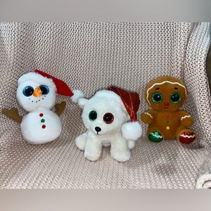 Christmas Beanie Boo Lot of 3